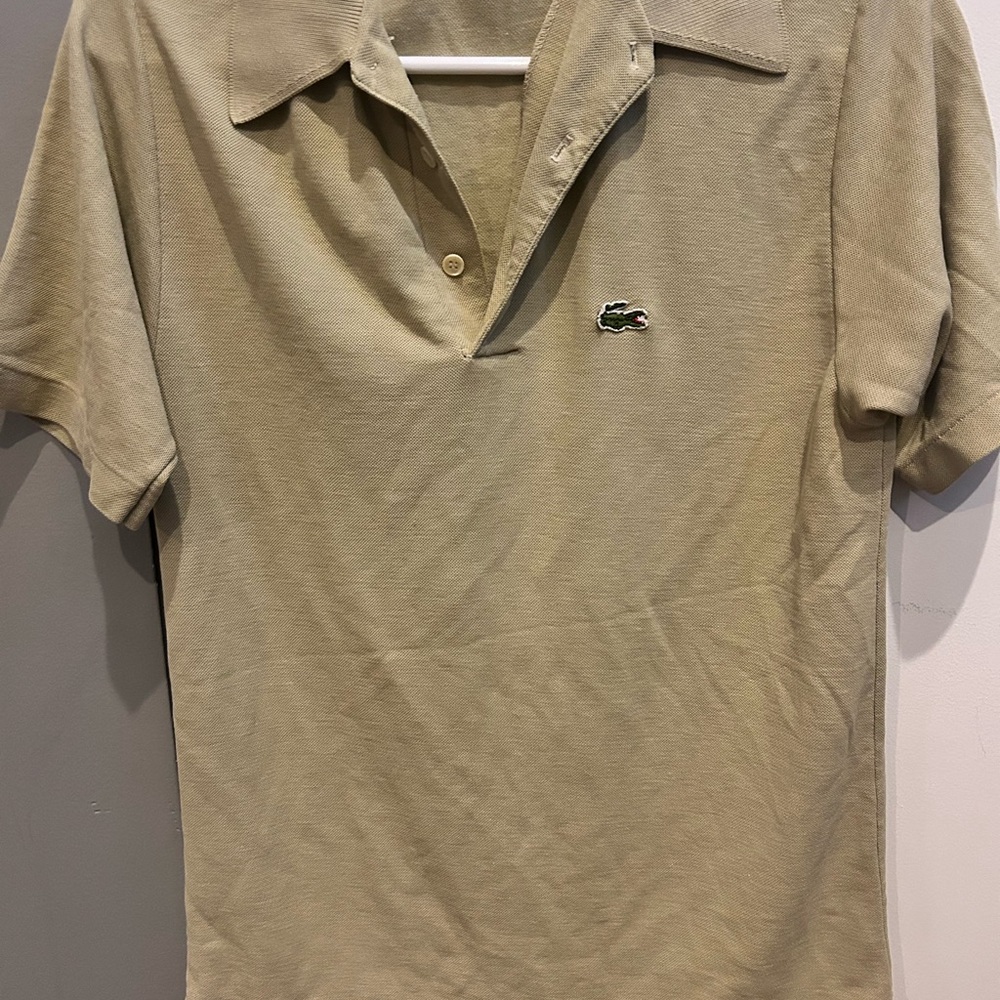 Lacoste Tan Polo Shirt Versatile Cotton Blend